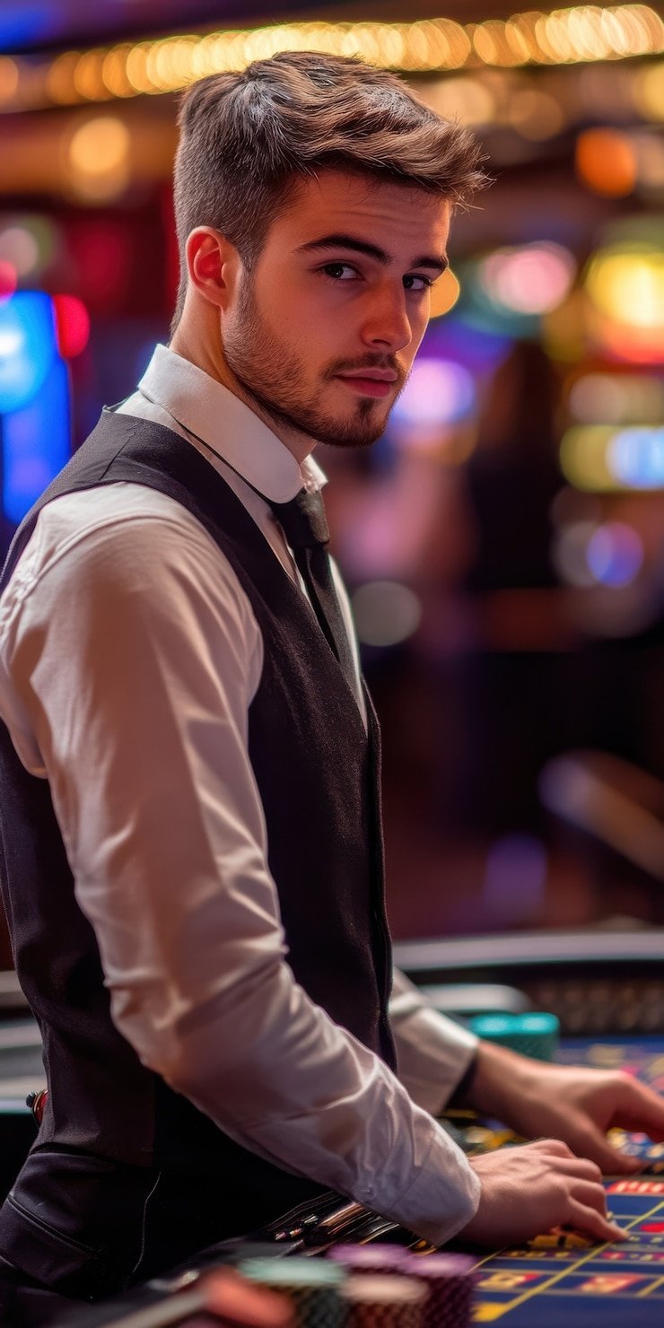 browin888 Texas Poker game interface on mobile device showing cards, betting options, and player positions